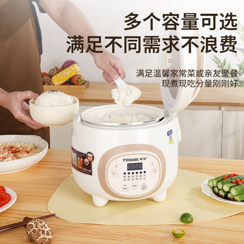 电饭煲2到3人迷你版家用煮饭锅学生宿舍1.6l2升5L智能触屏预约3-4|undefined