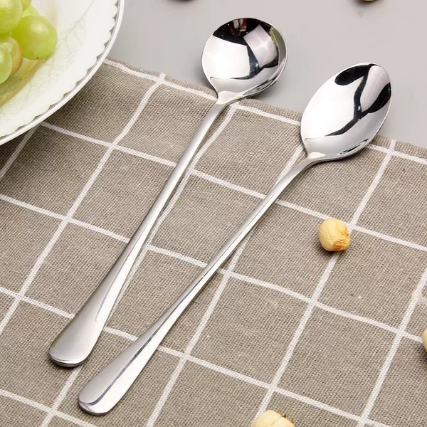 Long-handled coffee spoon, dessert spoon, exquisite small spoon for cups, seasoning milk stirring stick, stainless steel stirring spoon
