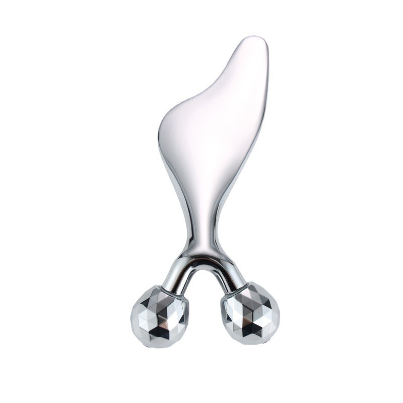 Rodillo metálico para masaje ocular, aplicador para crema facial y lifting de cara, regalo de belleza para el rostro