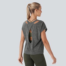 K 91814 New Tencel Snowflake Back Yoga Top ��˿ѩ���٤��