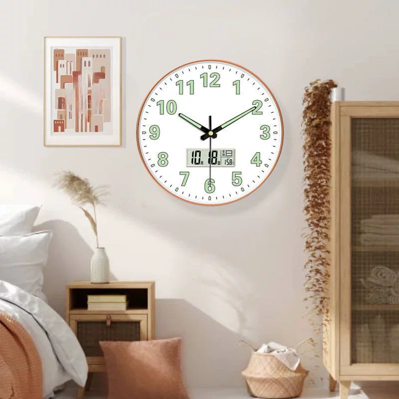 Часы, гостиная, легкая роскошь, светящийся дом, спальня, креативные кварцевые часы, домашние круглые часы, настенные часы, подвесные часы, дропшиппинг