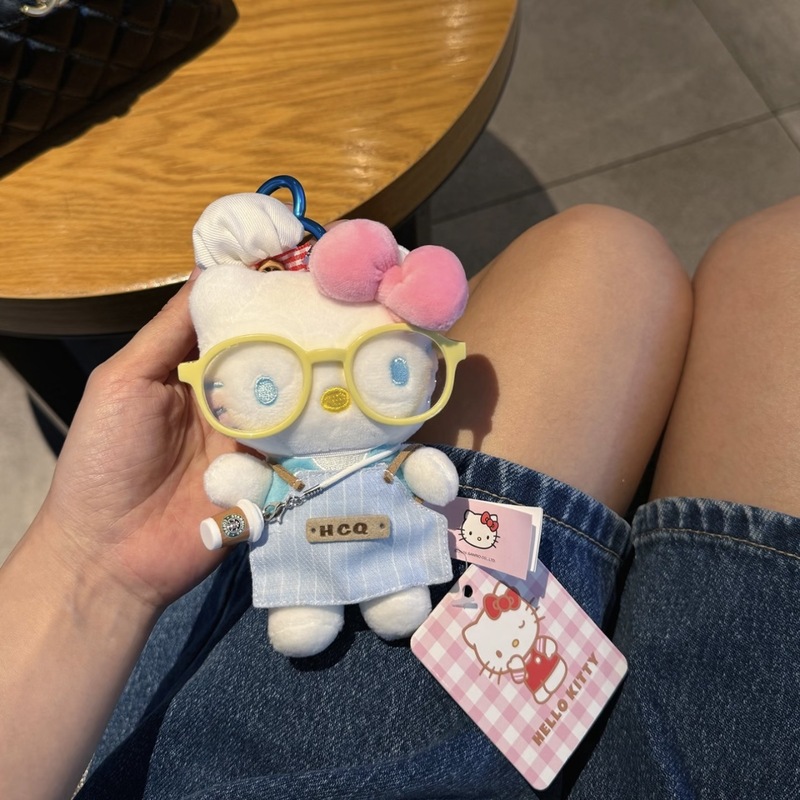 本物の子羊ハローキティペンダントぬいぐるみバッグペンダントかわいい人形キーホルダークリエイティブギフト|undefined