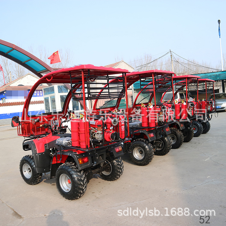 沙滩消防摩托车 四轮消防巡逻摩托车 便携式消防沙滩摩托车