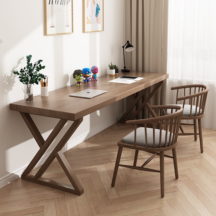 Solid Wood Desk for Home Use, Double Bedroom Office Workstation, Simple Gaming Desk, Home Study Desktop Computer Long Table Solid Wood Desk for Home Use, Double Bedroom Office Workstation, Simple Gaming Desk, Home Study Desktop Computer Long Table