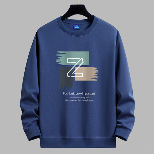 Men's Loose Fit Round Neck Sweatshirt, Thin Version, Autumn Style, National Trend, Couple Style, Student Long Sleeve Fashion Top