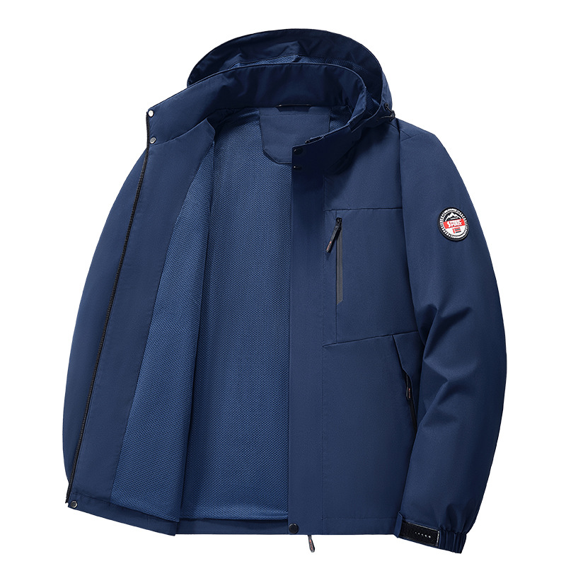 demi-season travel men's climbing jacket for traveling with hood for…