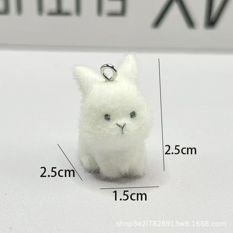 2025 トレンディな人形樹脂植毛ペンダント三次元漫画キーホルダーキー DIY 手作りジュエリー車のペンダント|undefined
