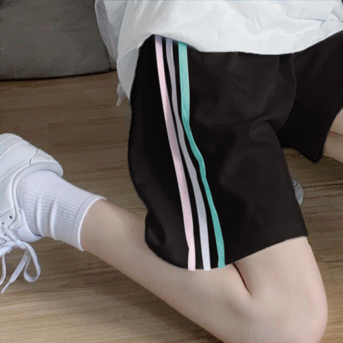 9010# Girls' Athletic Shorts Summer Children's Five-Pocket Shorts Thin Summer Outer Pants for Older Girls Trendy