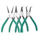Tuo Sen tool 7 inch Circlip pliers dual-purpose elbow spring pliers manual pliers set inner bend outer card retaining ring pliers