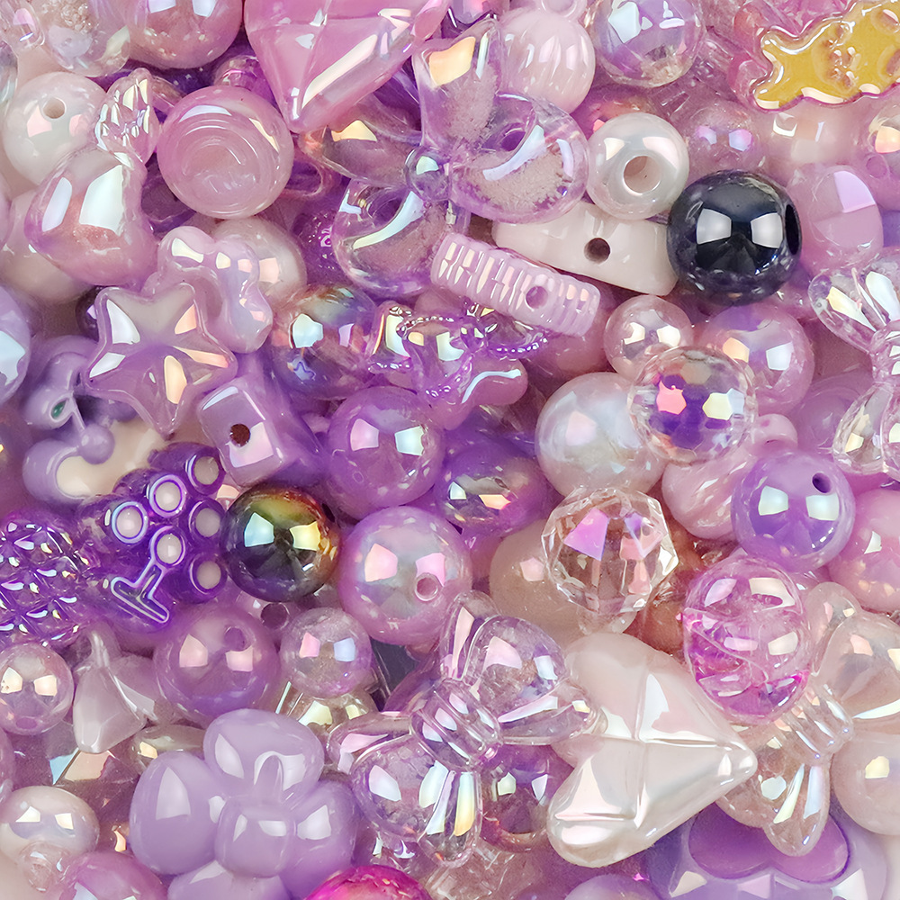 電気メッキUVカラー高光沢異形人魚姫穴あきビーズ手作りDIYネックレス携帯ストラップ材料パックアクセサリー