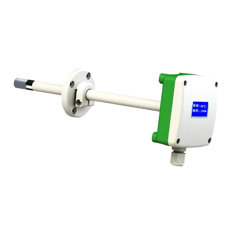 温湿度二合一传感器管道温度湿度变送器带显示屏0-10V 4-20mA 485