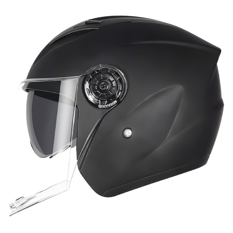 Comercio exterior de verano casco femenino medio casco bicicleta eléctrica casco motocicleta montar lente doble Four Seasons Universal