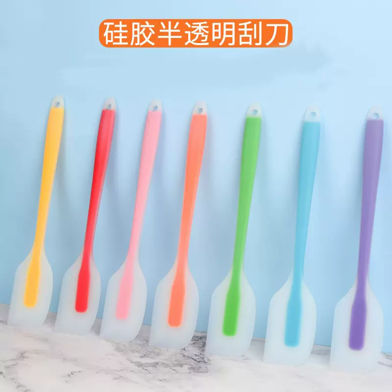 跨境硅胶刮刀耐高温烘焙刮刀奶油搅拌刮铲吐司牛油抹刀半透刮刀