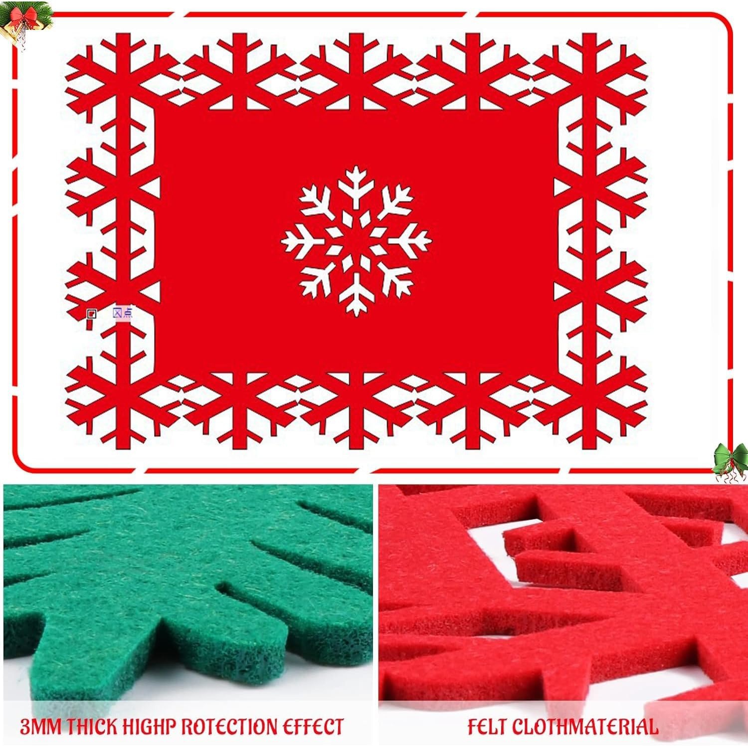 Christmas Placemat And Coaster Set For Dining Table Decor_voghion.com