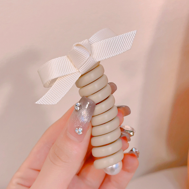 Nueva diadema con cordón para teléfono para mujer, alta gama, de aspecto alto, cabello trenzado, banda de goma, lazo para el cabello para niños, cabello trenzado con cola de caballo