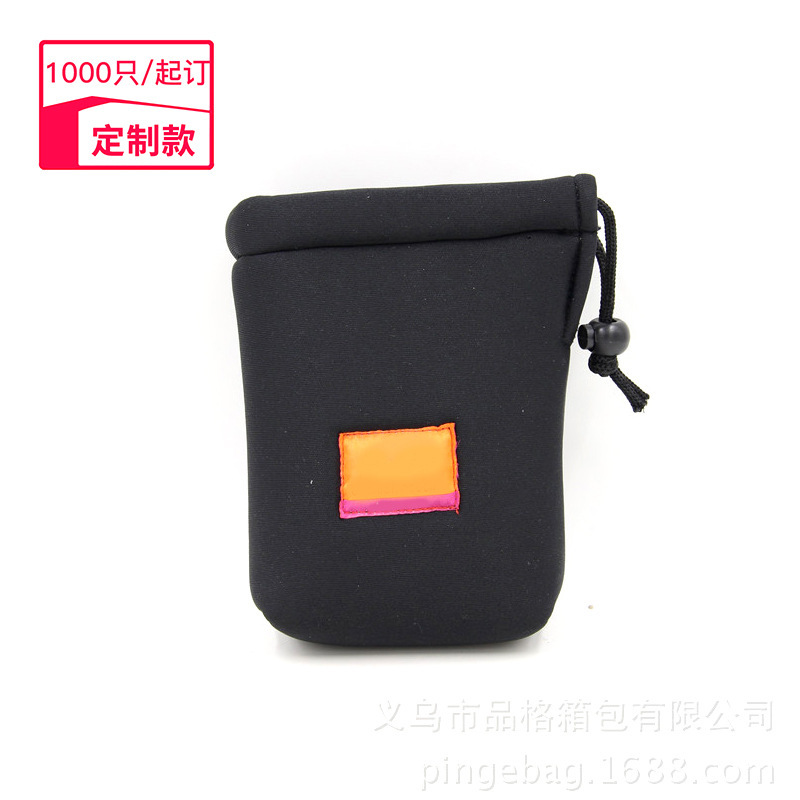 Customized Spring Buckle Drawstring Pouch Small Cloth Bag Storage Bag for Women Mini Coin Key Earphone Bag