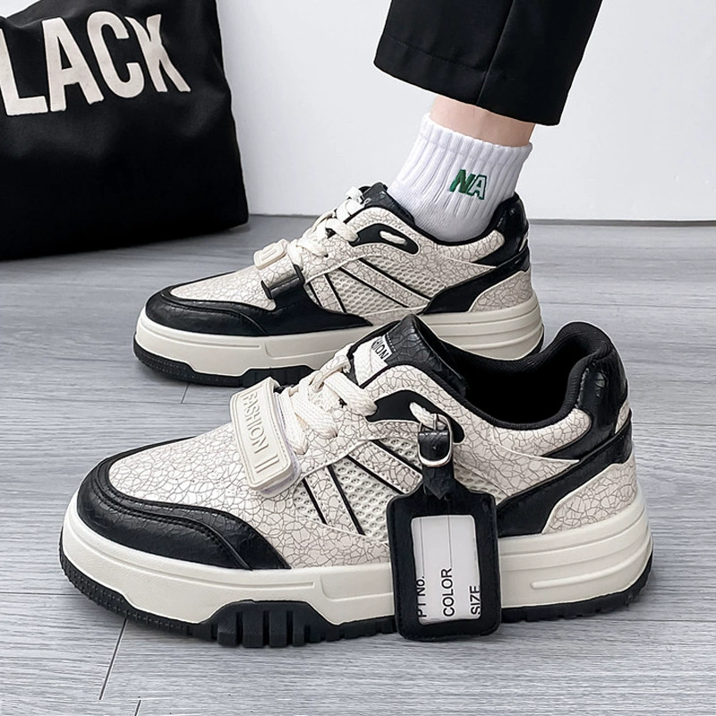 Footwear, sports universal high genuine sneakers for leisure, autumn, high-quality style
