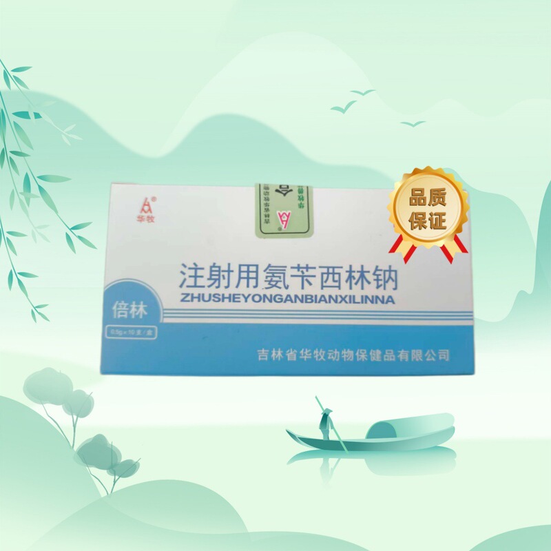 Veterinary Ampicillin Sodium Injection for Livestock, Poultry, Dogs, and Cats, Broad-Spectrum Injectable Anti-Inflammatory Drug for Intestinal Tract, Respiratory Tract, and Postpartum Antibacterial Use