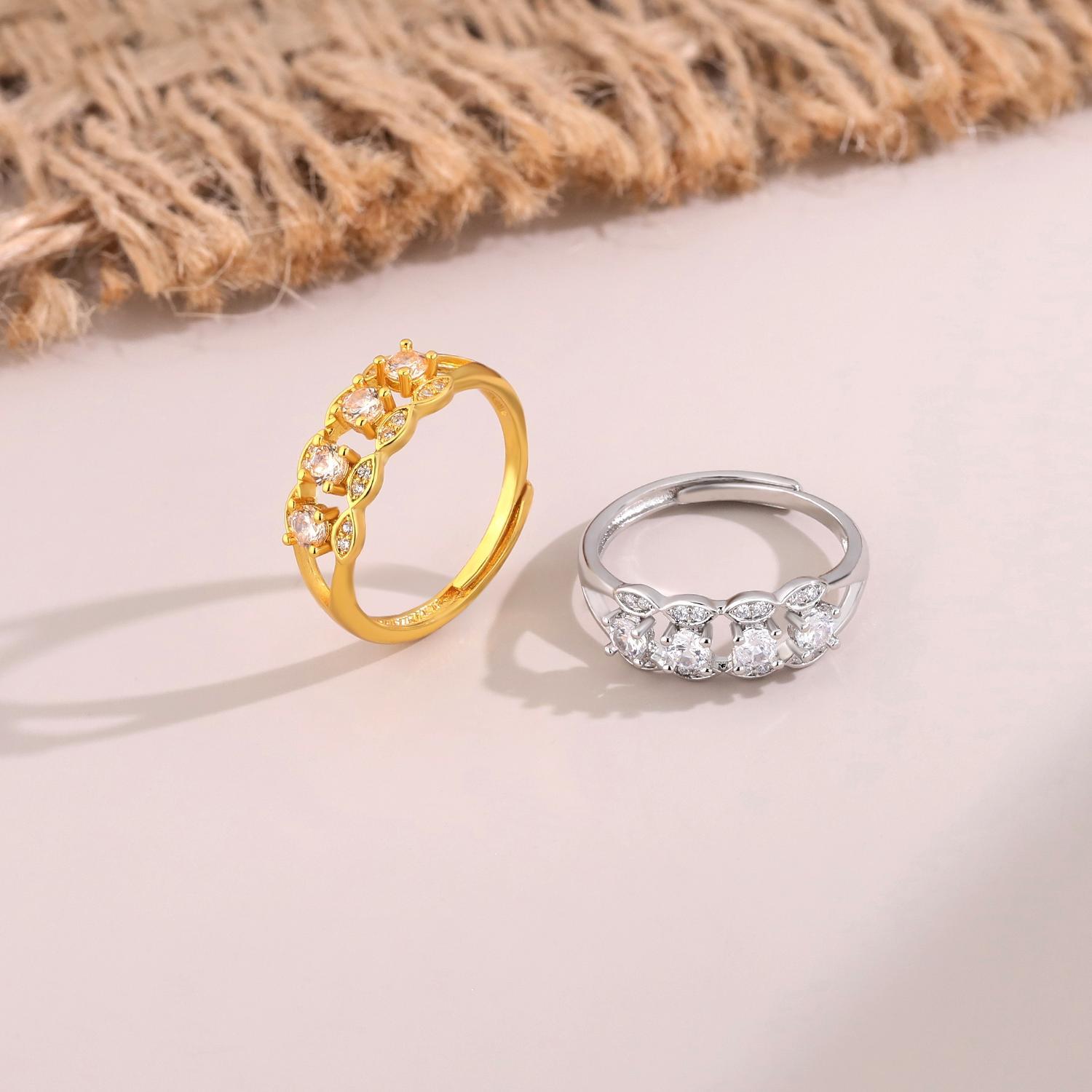 Round Zircon Ring for Women, French Style, Sweet Micro-Setting Design, Niche Style, Versatile Ring, Gift for Girlfriend