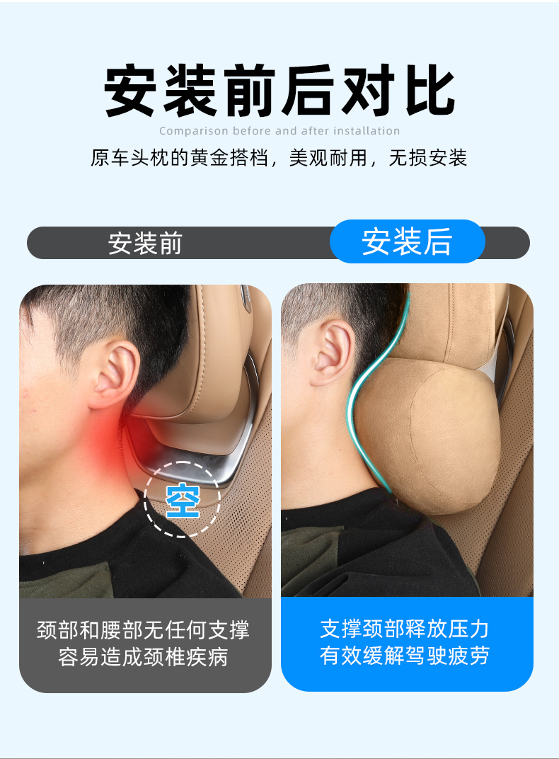 Suitable for Smart R7S7 Neck Pillow, Lumbar Pillow, Lumbar Cushion, Car Pillow, Interior Accessories, Car Headrest