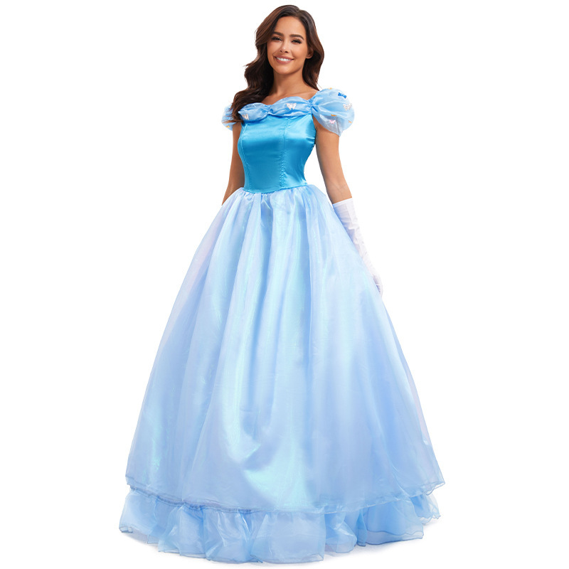 Halloween Adult Cinderella Cinderella Princess Dress Fairy Tale Cosplay Stage Performance Dress Ceremony Costume