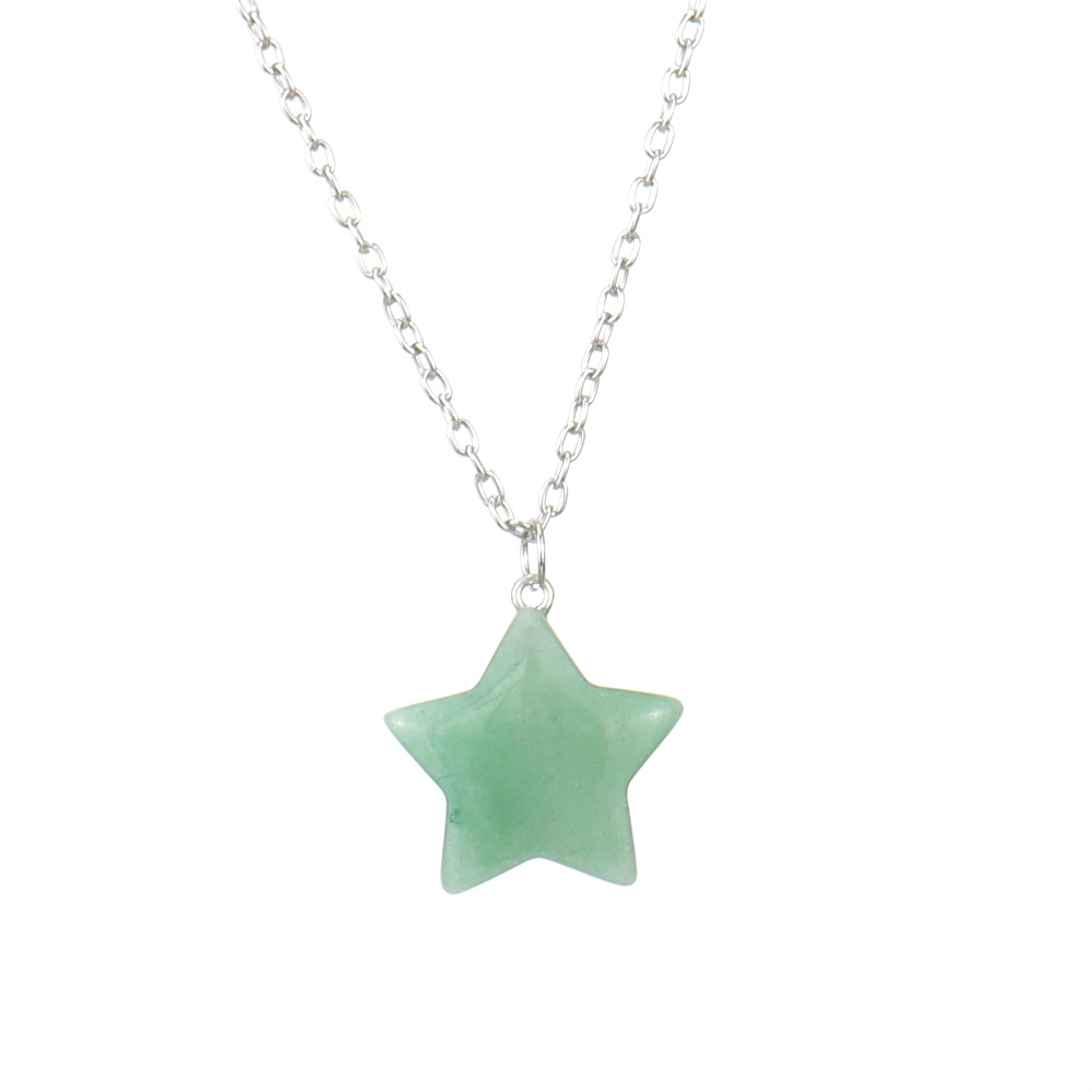 15g Weight Pendant Necklace Classification 1 Piece Quantity Street Occasion Crystal Material Star Pattern Women'S Gender Handmade Design Simple Style Style Simple Style Star Crystal Handmade Pendant Necklace 1 Piece 7