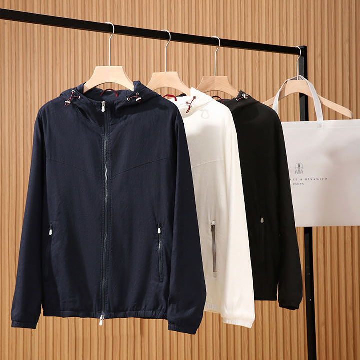 Enjoy the luxury! Spring and Summer Men's and Women's Italian Style Old Money Style Lightweight Breathable Business Casual Skin-Friendly Linen Hooded Jacket