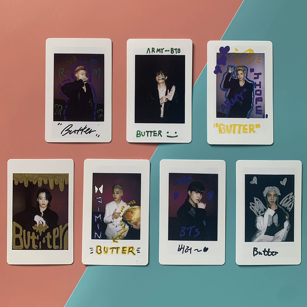 Фотокарточки (BTS) Butter Lomo набор — 7 шт., 5.4 × 8.6 см, случайный выбор