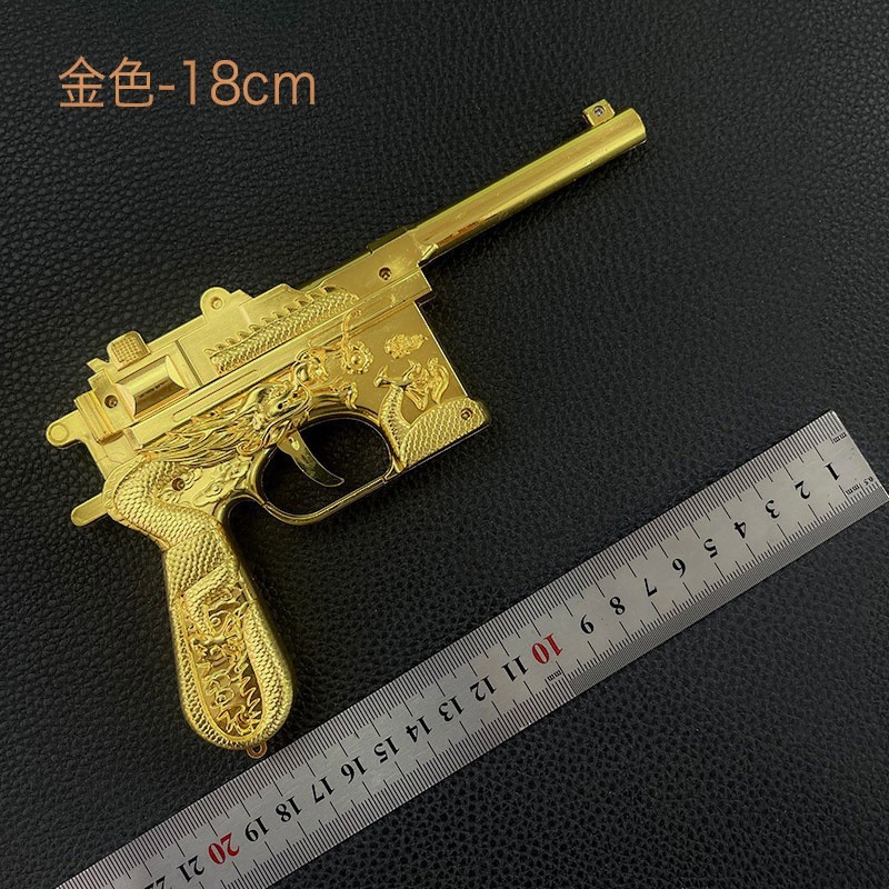 模擬合金モデルおもちゃレザーケースリボルバーは発射できず、音だけを聴くことができます子供時代のノスタルジックなおもちゃの銃卸売|undefined