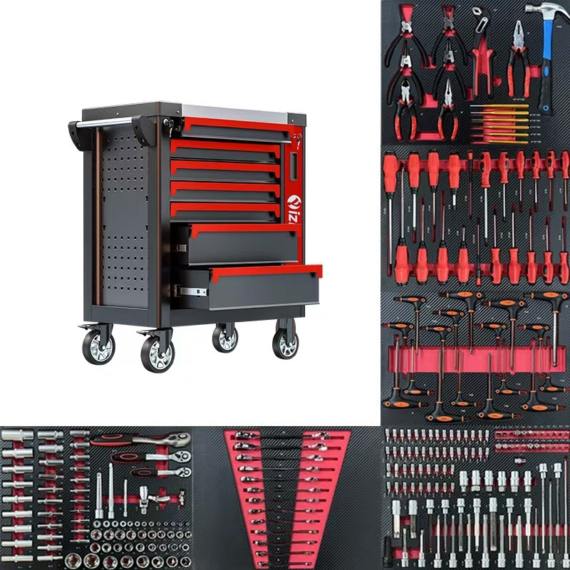 Los fabricantes suministran camiones de herramientas, gabinetes móviles de servicio pesado, cajones engrosados portátiles, carros de herramientas con poleas