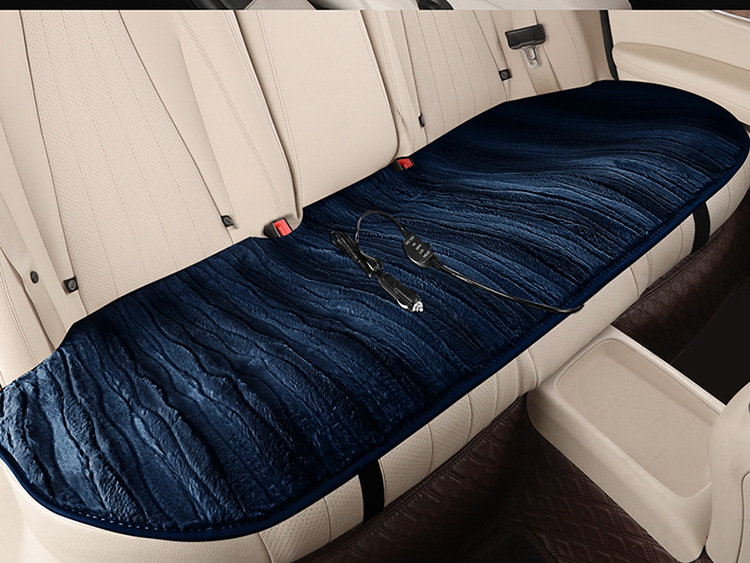 Mink Velvet Heated Seat Cushion Car 12V Cigarette Lighter Interface Intelligent Constant Temperature Warm Anti-Slip Car Seat Cushion Plush Cushion