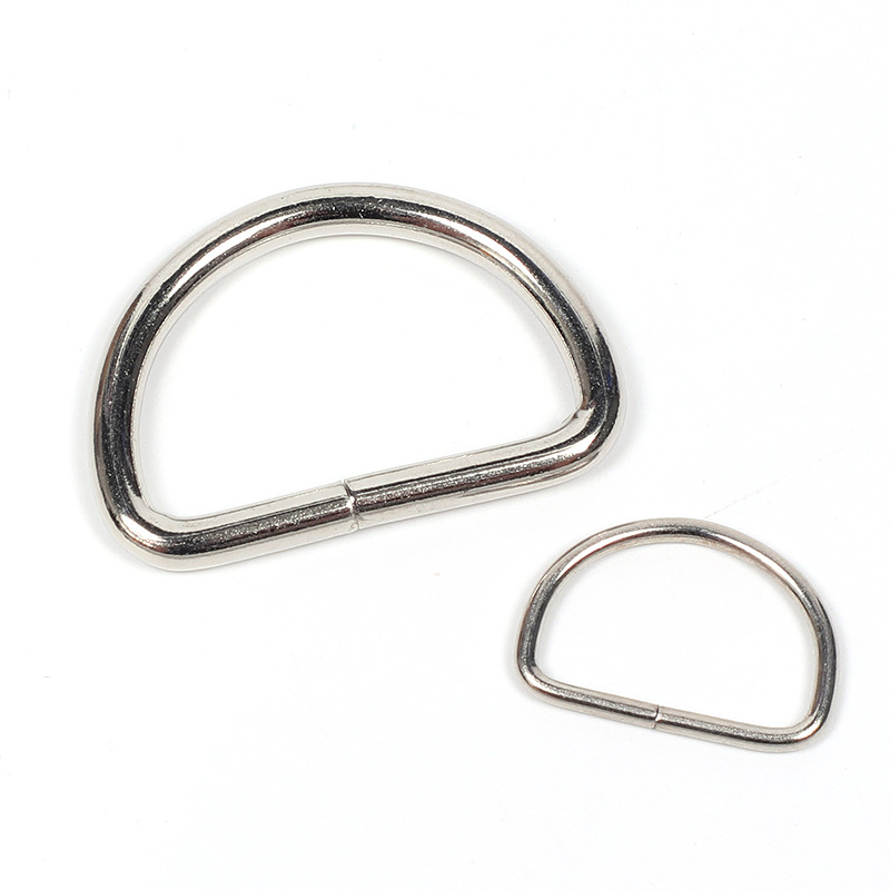 Suministro de stock de metal D-buckle multi-tamaño semicircular D-ring D-buckle pet collar D-buckle hardware accesorios de bolsas image 5