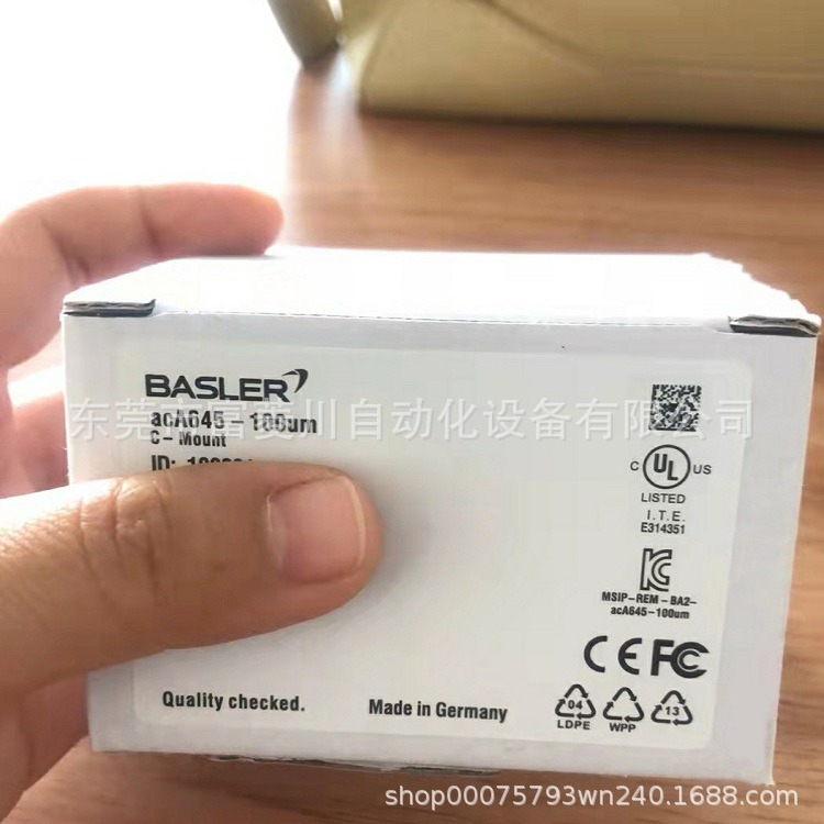 德国Basler 巴斯勒acA645-100gm 黑白30万GigE千兆网工业相机议价
