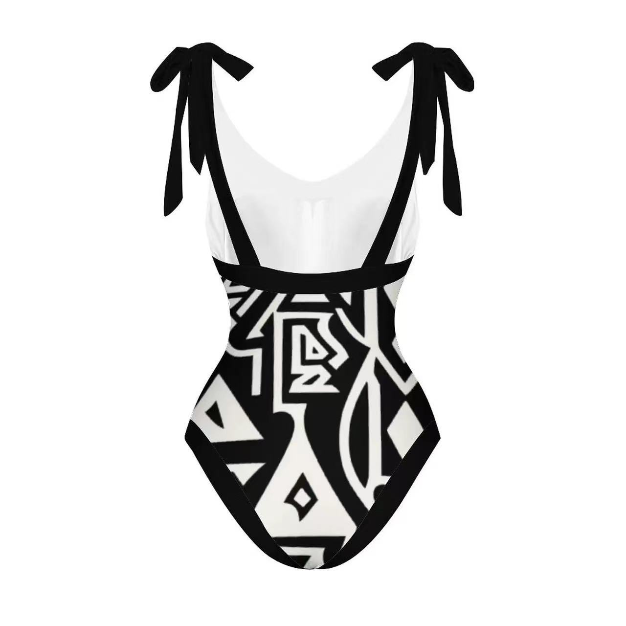 210g Weight Sleeveless Sleeve Length Nylon, Polyester Fabric Type Regular Top Length One-pieces Tops Type 2 Pieces Set Quantity Swimming Pool Occasion V Neck Neckline Slim Fit Type Printing, Solid Color Pattern Women's Gender Classic Style Style Women's Classic Style Printing Solid Color 2 Pieces Set One Piece Swimwear 7