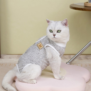 Summer Thin Casual One-piece Anti-hair Pet Vest Soft Breathable Comfortable Air Conditioning Polyester Cat Clothes