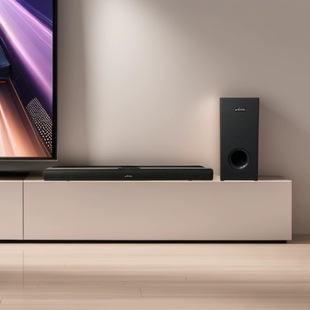Soundbar Tv Audio 120W High Power Soundbar with Wired Subwoofer Heavy Bass Sound Effect