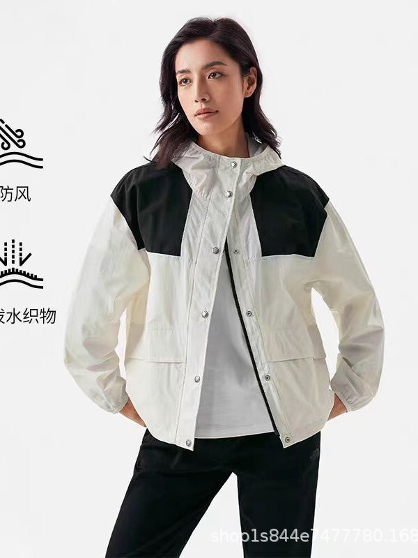 品牌拼接新款NFOA5JXOH60冲锋衣外套男女连帽风衣跨境外贸|undefined