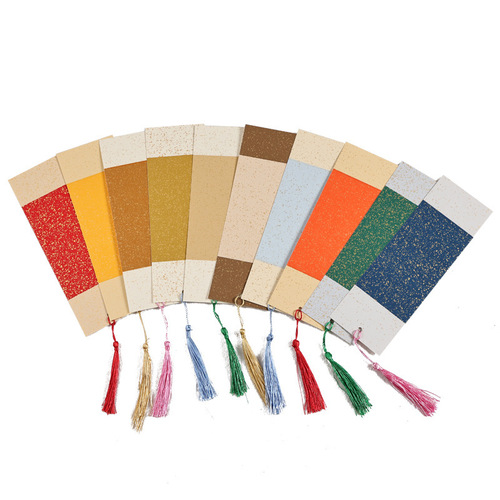 Cultural and creative national style ancient style bookmark blank handwritten diy Chinese style bookmark batik rice paper half-cooked calligraphy special