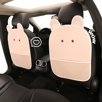 Cute Cartoon Car Seat Back: Chair back anti-kick pad