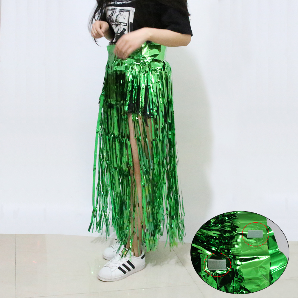Amazon danza rendimiento ropa de lluvia falda de seda mascarada fiesta de cumpleaños decoración del partido Hawaiano lluvia falda de seda