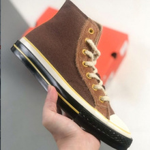 一件代发 美奇匡威加绒 潮流百搭 耐磨防滑 高帮运动休闲帆布鞋