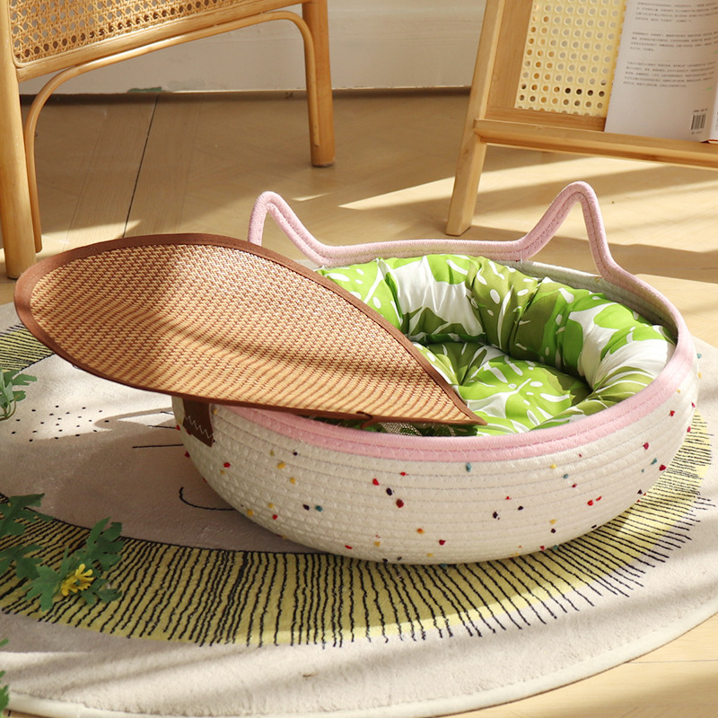 컬러풀폼폼-핑크모델+그린솜+그린베개+매트