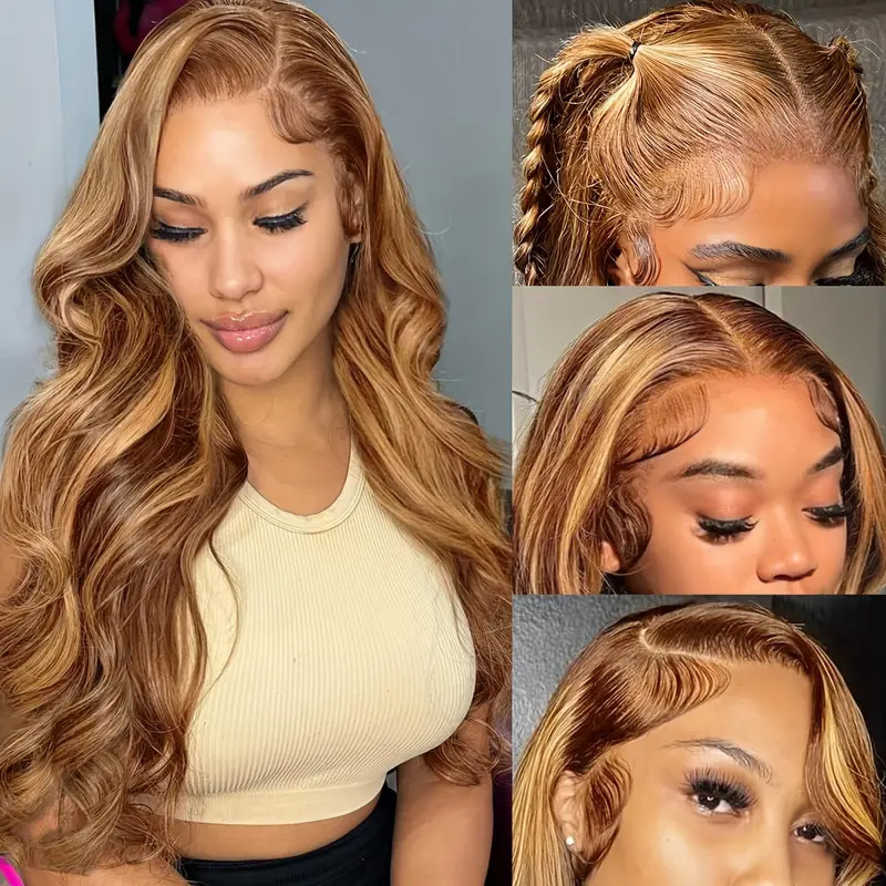 12A Front Lace Wig Front Lace Wig female highlight gradient big wave long curly hair full head cover 12A Front Lace Wig Front Lace Wig female highlight gradient big wave long curly hair full head cover