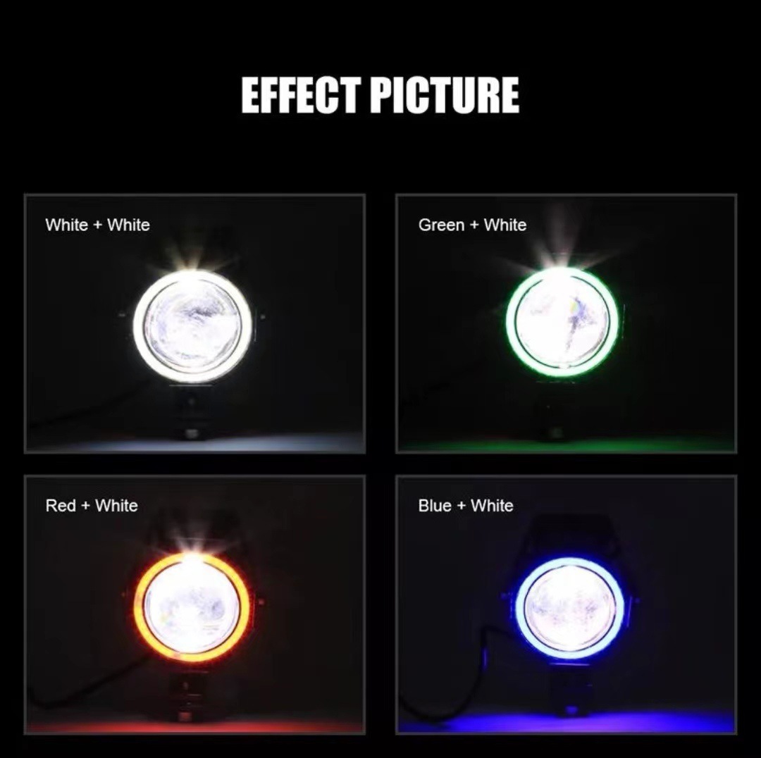 Electric car universal motorcycle U7 angel eyes flash super bright headlight modified tricycle spotlight car lights