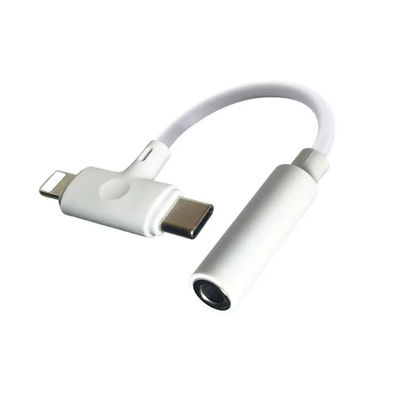 Apple, compatible headphones, mobile phone, adapter cable, 2 in 1