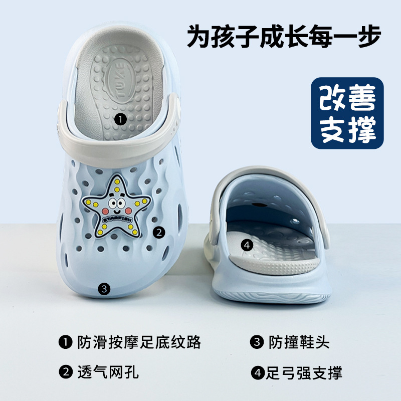 Children's Crocs-style slippers platform