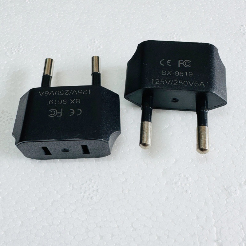 Pequeño estándar europeo transfronterizo, estándar de EE. UU., Conector de conversión estándar de Australia, adaptador de viaje redondo a plano, convertidor de toma de corriente de dos orificios image 17
