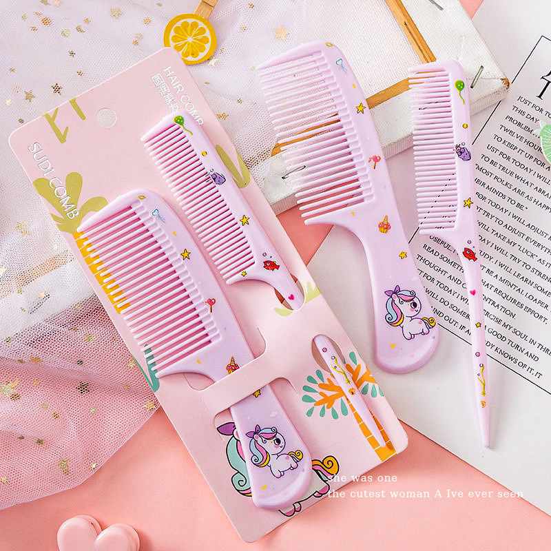 Peines para niños niñas para bebés especiales no dañar cabello lindo dibujos animados pequeños dientes densos caseros niñas cabello largo pelo recto