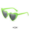 Fashionable trend sunglasses suitable for men and women heart-shaped solar-powered, glasses, city style, European style