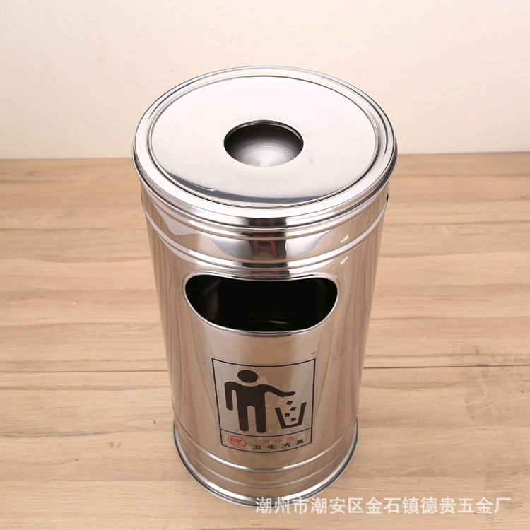 Round travel garbage can stainless steel, storage system, increased thickness
